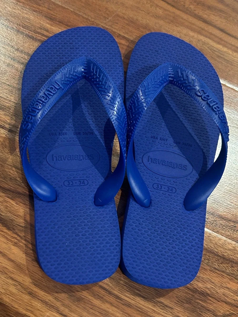 Havaianas kids blue sandals boys 3/4 years 33/34